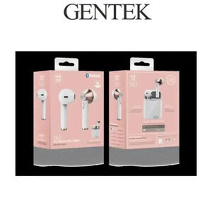 GENTEK Bluetooth W3 True Wireless White & Rose Gold Metal Earbuds